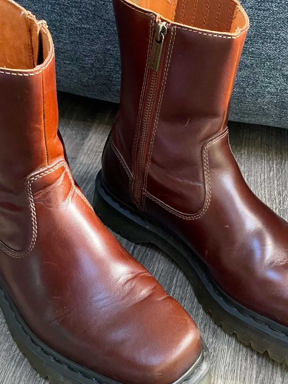 Doc Martens Amaayah Brown Leather Chelsea Boots Women’s Size 10 (Size 42) - Picture 4 of 12